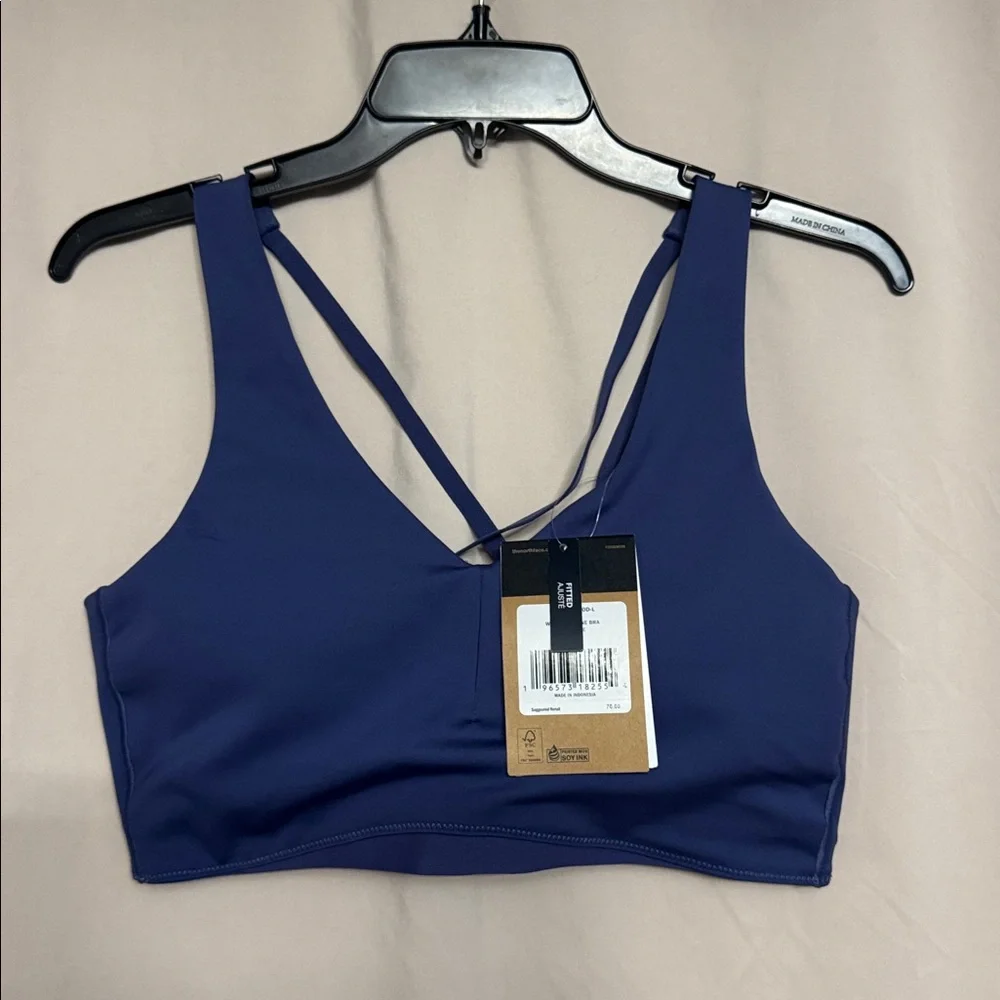 The North Face Cave Blue Valley Shine Bra, Size L - Picture 1 of 8